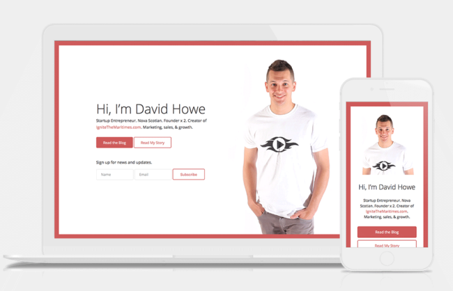 David Howe / Responsive Landing Page Design + Development